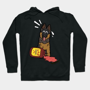 Funny guard Dog spilled BBQ sauce Hoodie